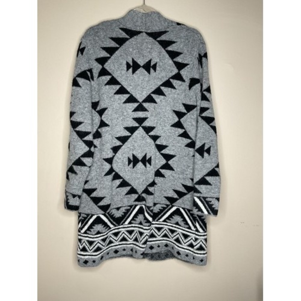 NWT Frye Gray Western Knit Cozy Comfy Open Front Cardigan Women‎ XL China - Picture 8 of 10